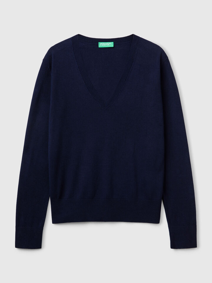 V NECK SWEATER L/S Women image number 4